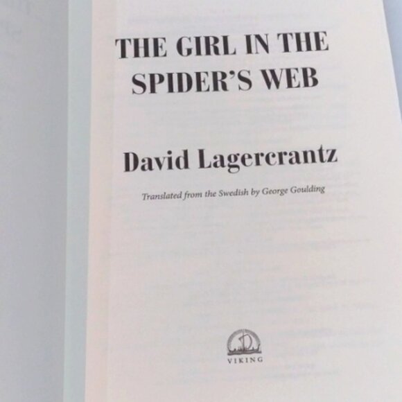 Hardcover Book The Girl in the Spider's Web David Lagercrantz Viking 1st Edition - Picture 6 of 9